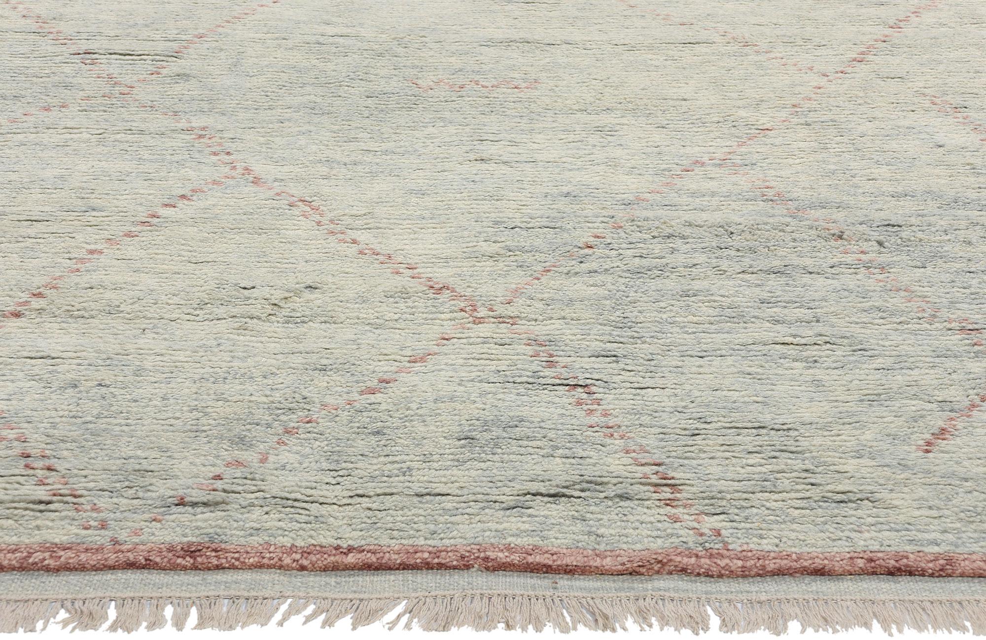 Indiano New Diamond Whisper Tappeto per l'area marocchina contemporanea in vendita