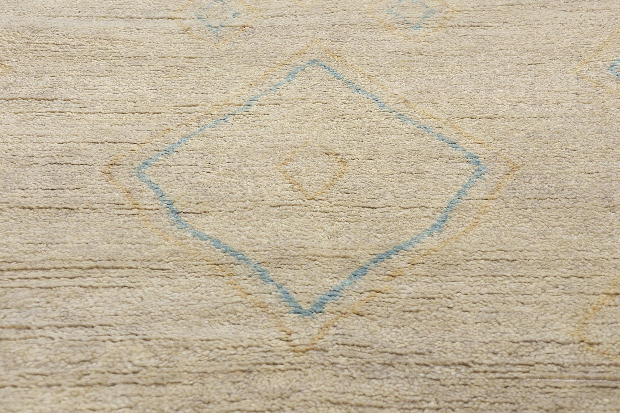 New Diamonds Contemporary Moroccan Area Rug (Handgeknüpft) im Angebot