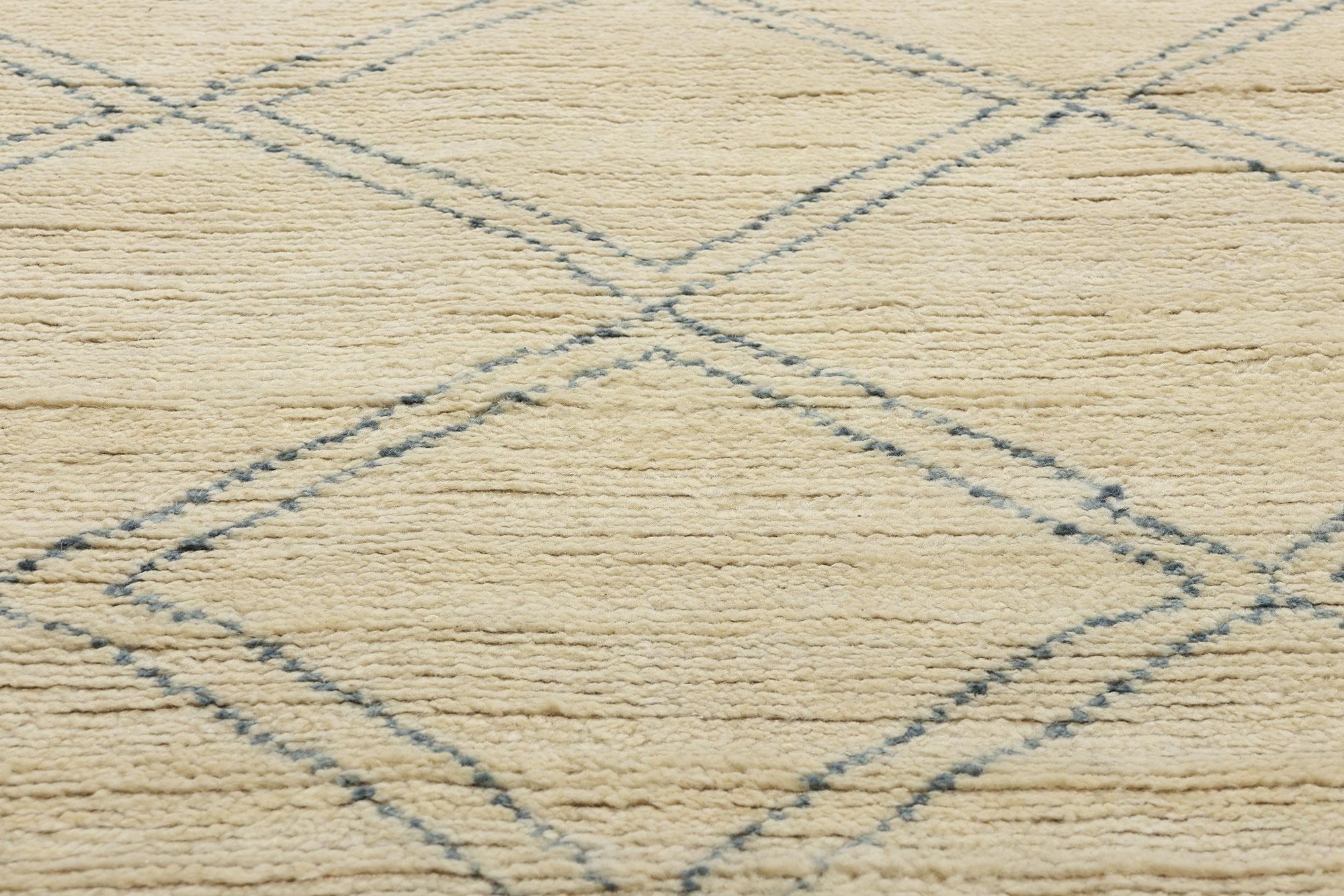 New Diamonds Contemporary Moroccan Area Rug (Handgeknüpft) im Angebot