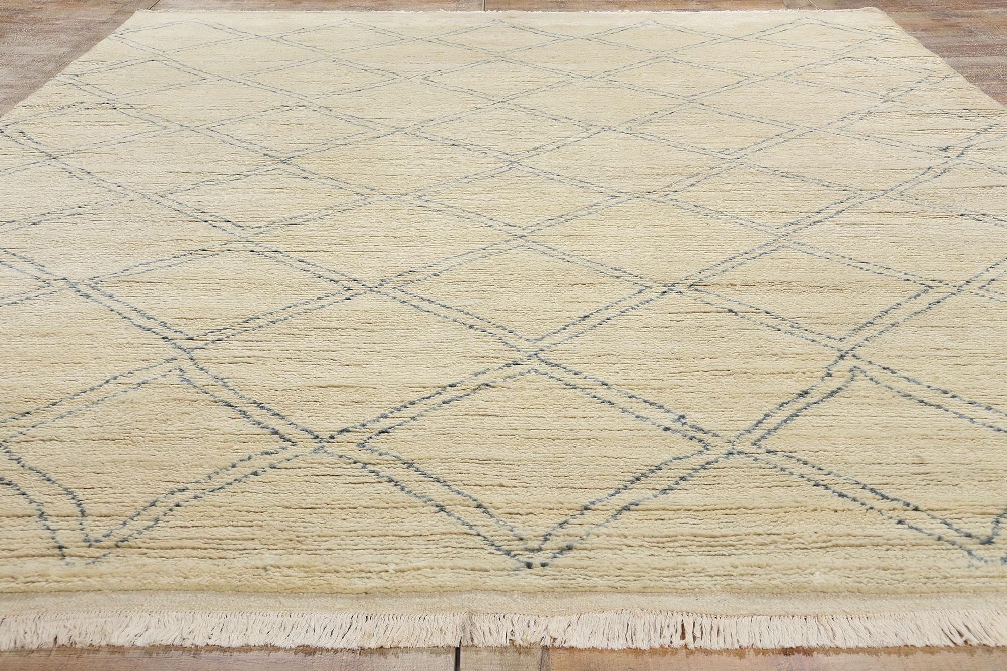 New Diamonds Contemporary Moroccan Area Rug (Wolle) im Angebot