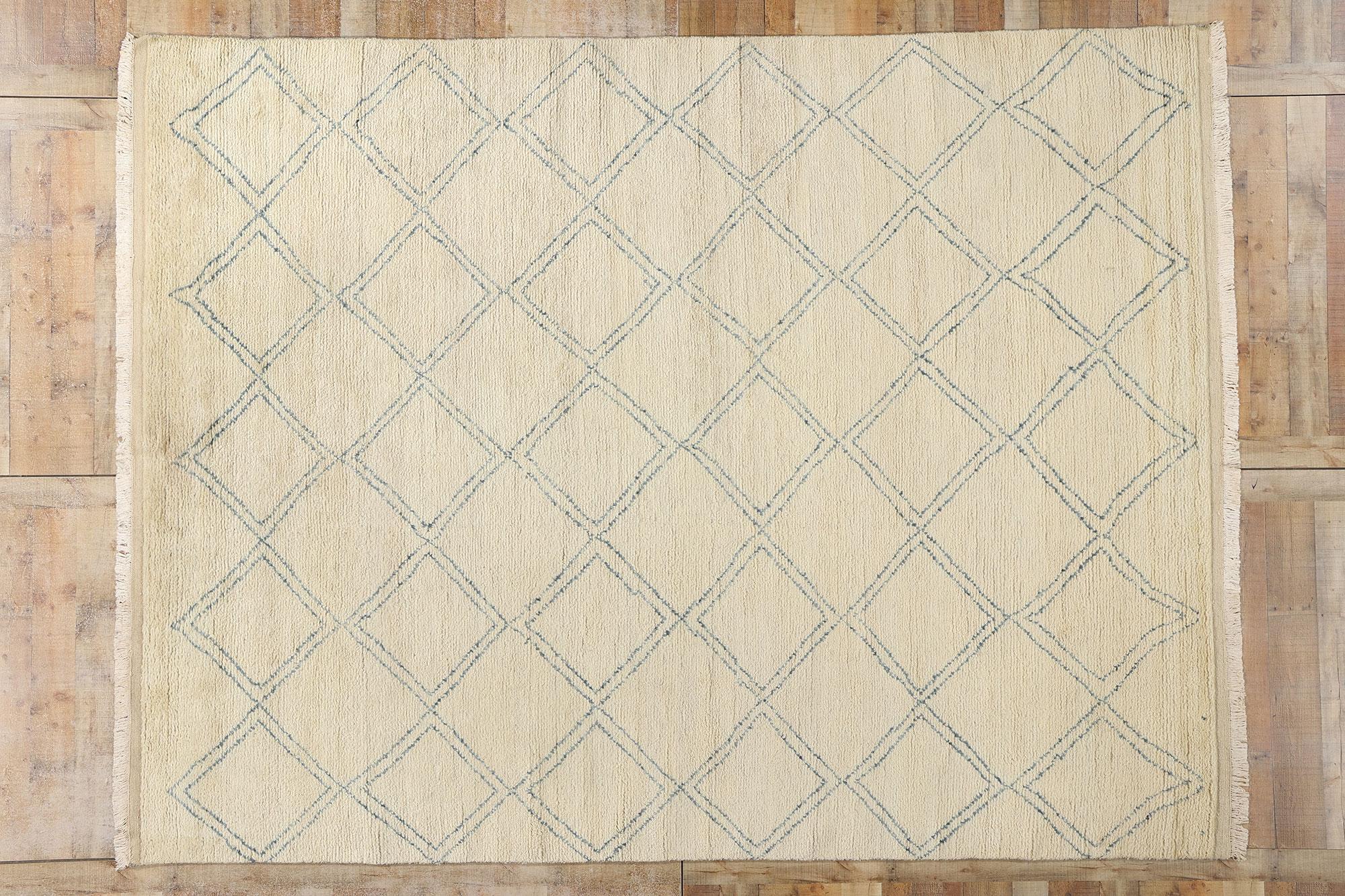 New Diamonds Contemporary Moroccan Area Rug im Angebot 1