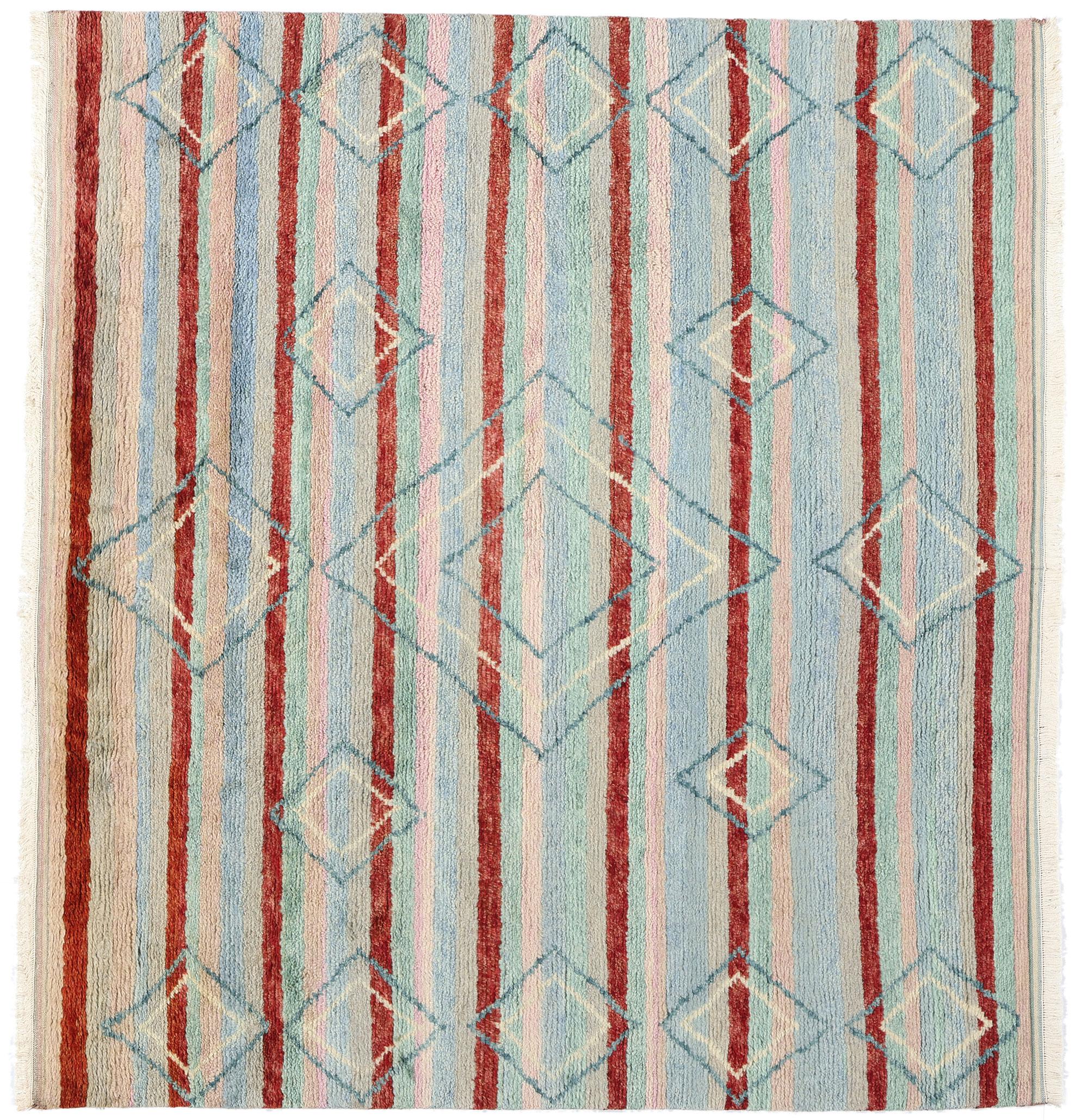 Tappeto marocchino a righe New Diamonds Contemporary in vendita 2