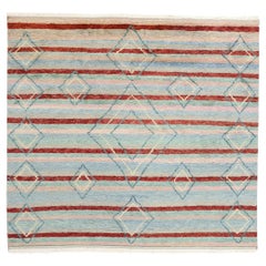 New Diamonds Contemporary Striped Moroccan Area Rug