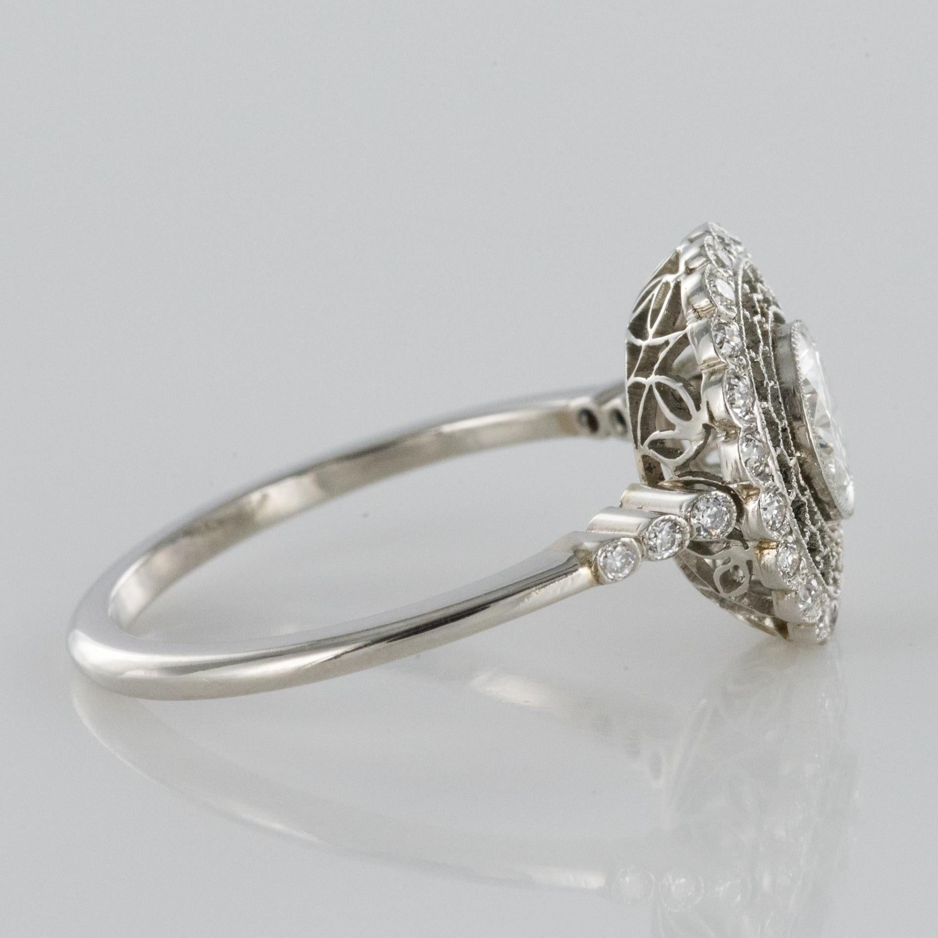 New Diamonds Platinum Round Engagement Ring 4