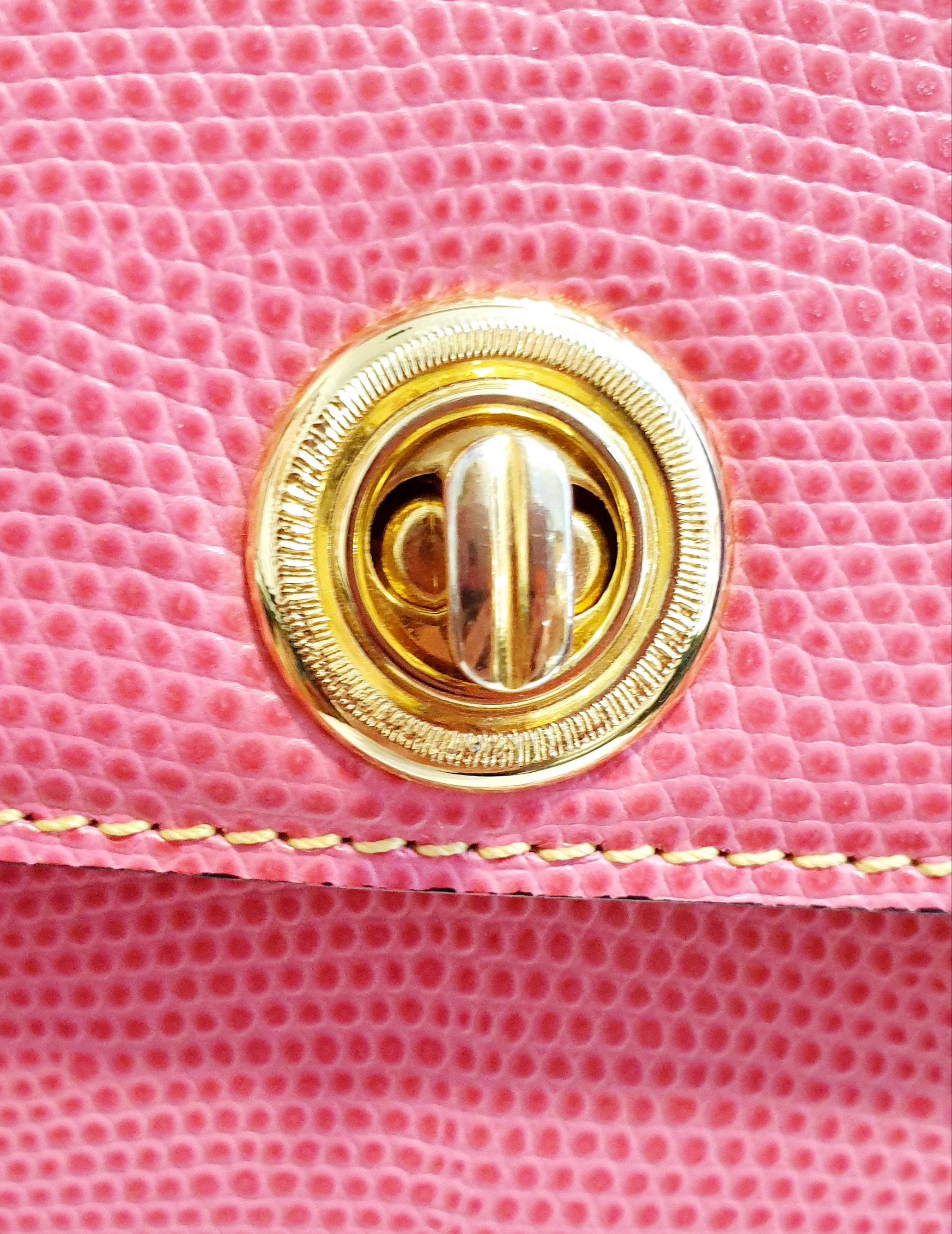 Didier LaMarthe Paris Rosa Leder Eidechsenhaut im Stil von Didier  Kelly Bag 6