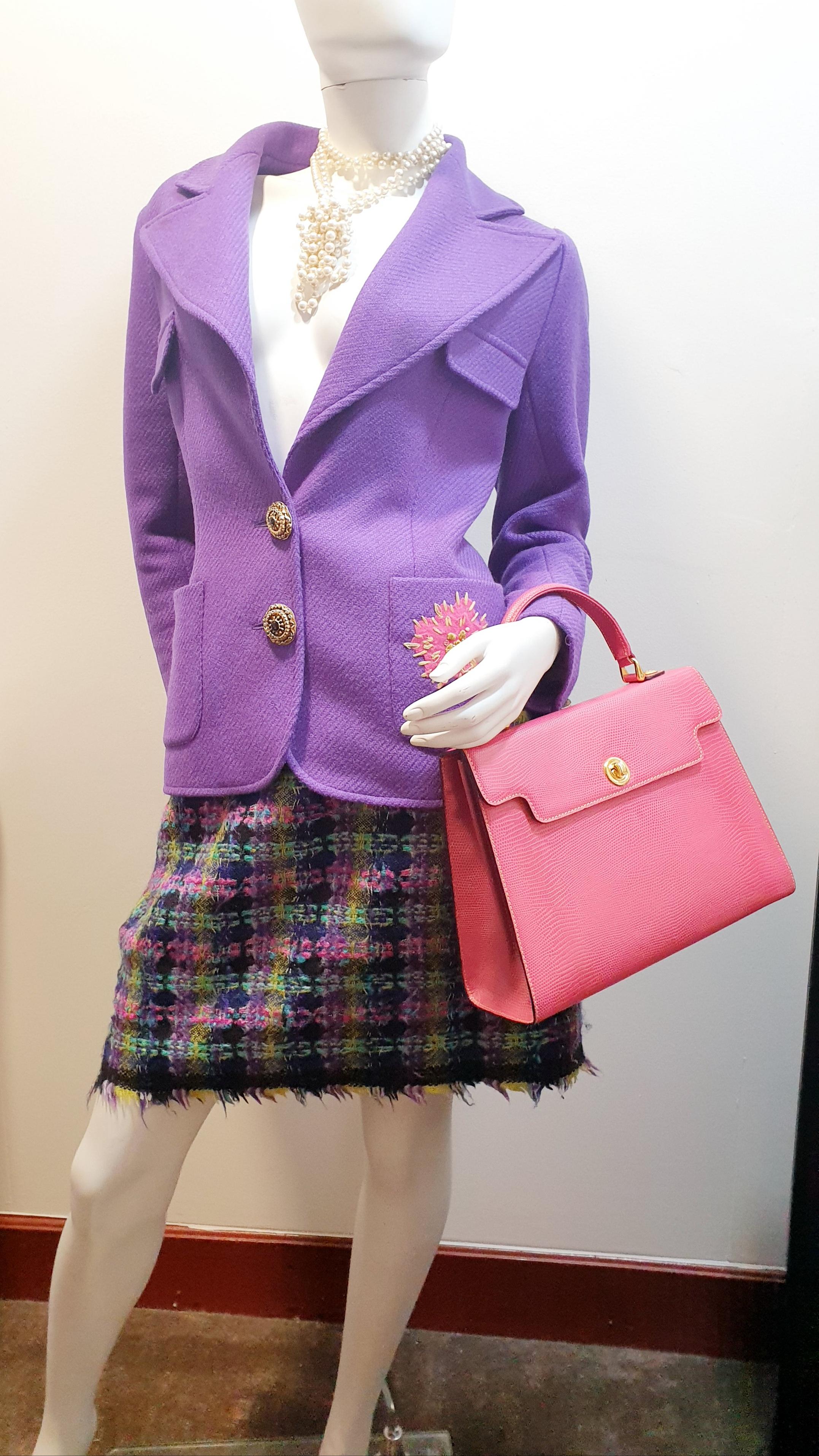 Didier LaMarthe Paris Rosa Leder Eidechsenhaut im Stil von Didier  Kelly Bag 8