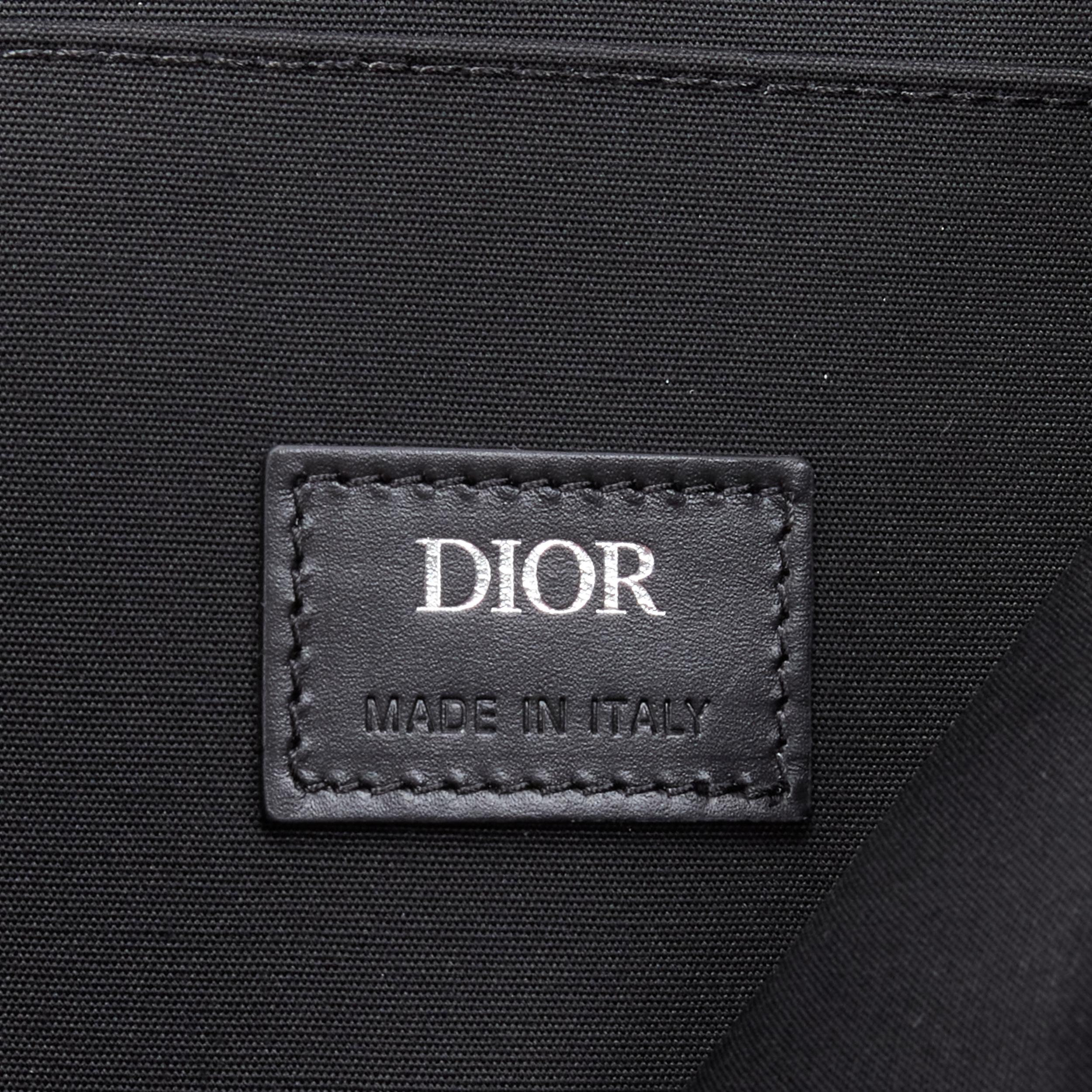 new DIOR 2022 HIt The Road black CD Diamond canvas logo backpack 3