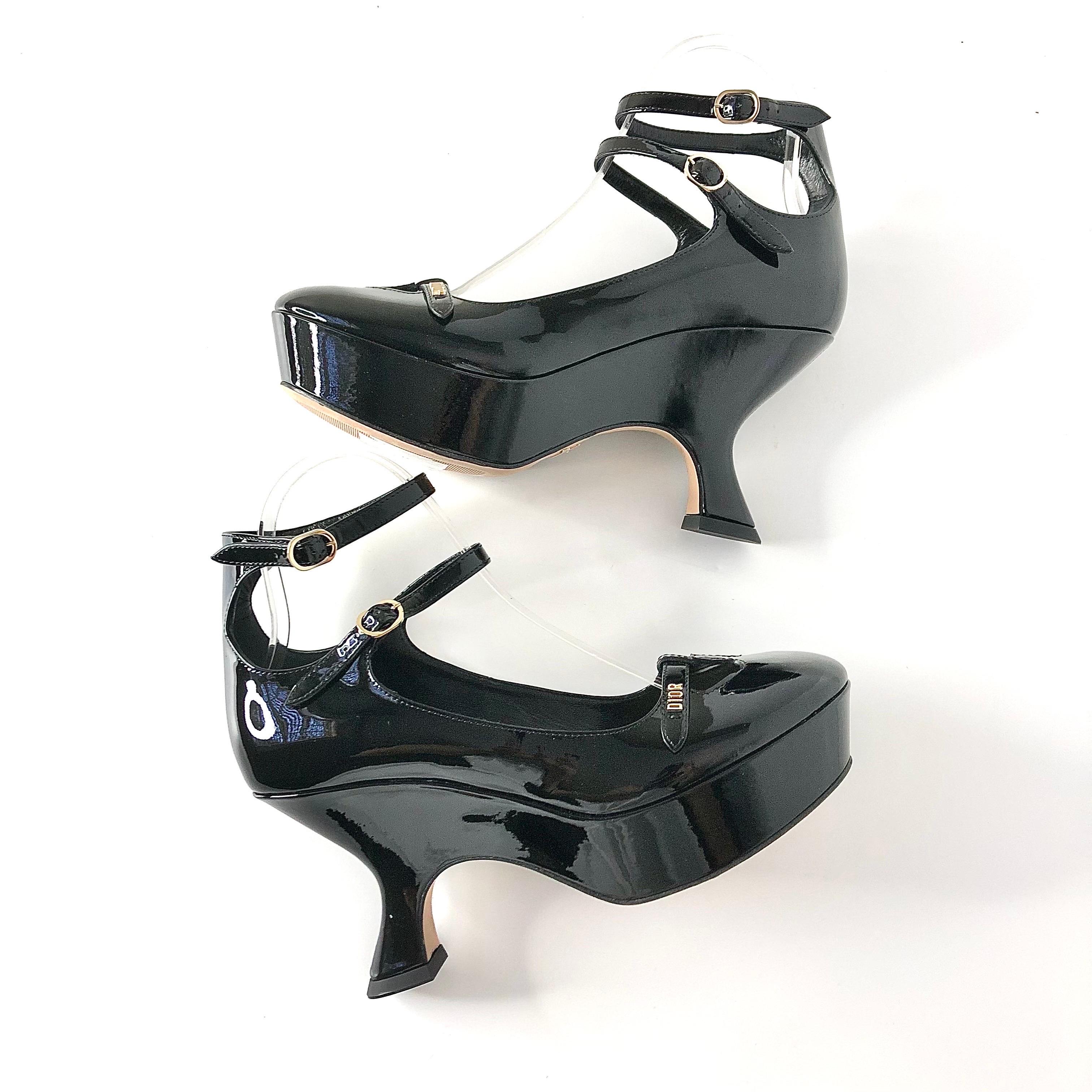 NUEVO Dior Aime Charol Piel de Becerro Negro Plataforma Maryjane Bombas 38 en Nuevo estado para la venta en Mechanicsville, VA