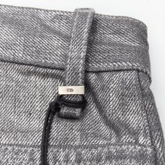 new DIOR HOMME Hedi Slimane 2006 Radioactive silver painted skinny jeans