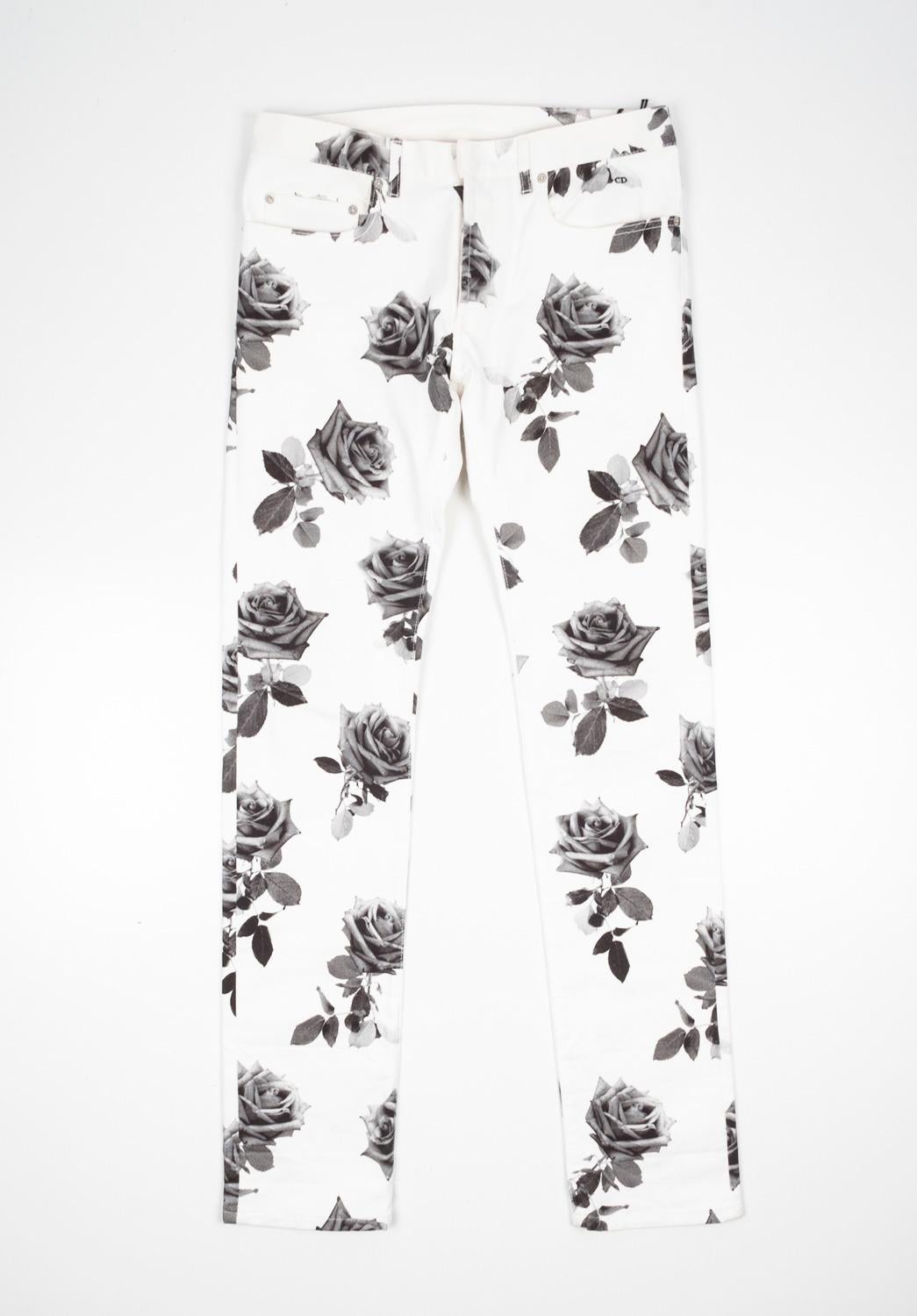 Nuevo Dior Homme Men Jeans Floral Talla 31 en venta