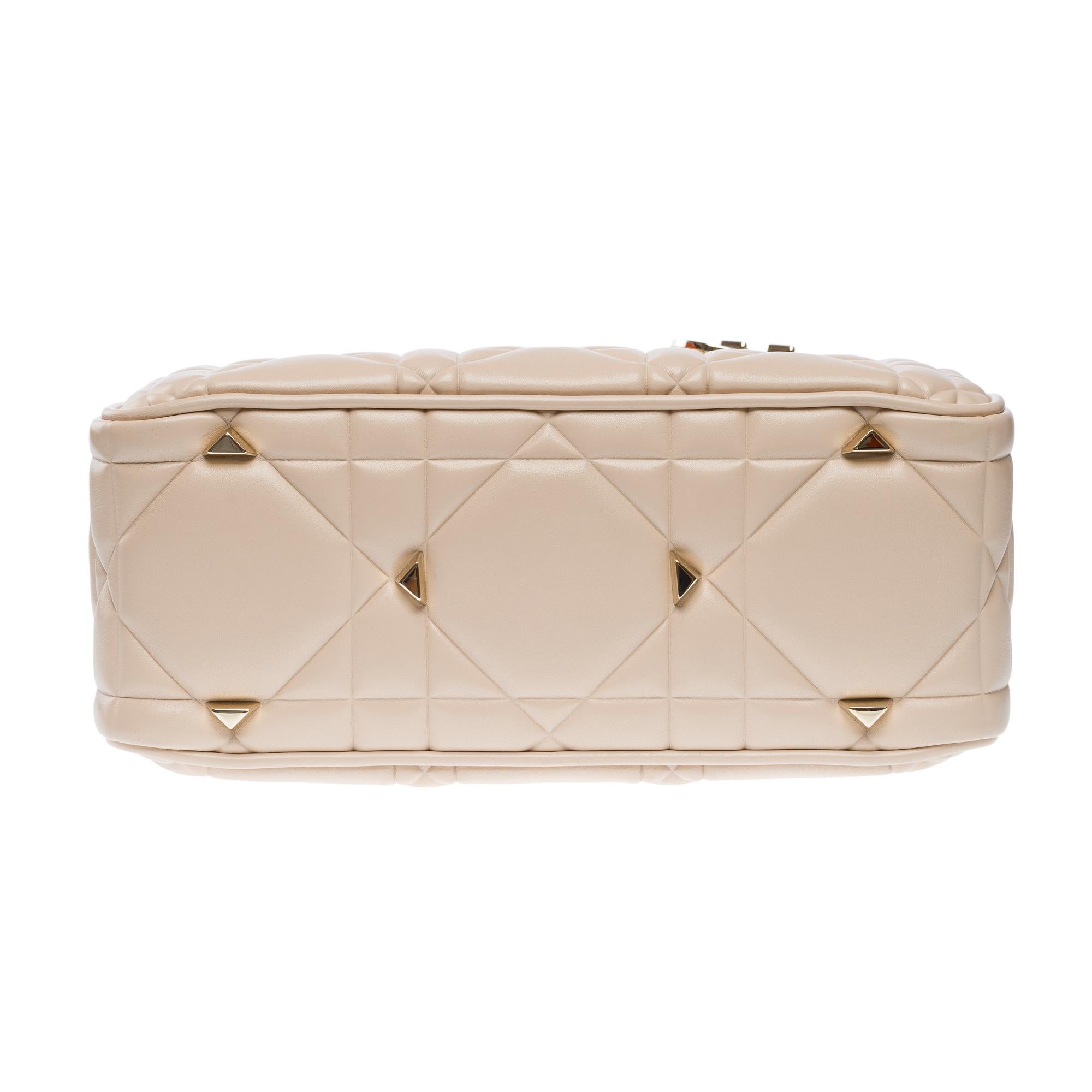 New Dior Lady 95.22 handbag strap in beige cannage leather, GHW 7
