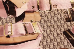 New Dior Monogram Pink Bag Scarf