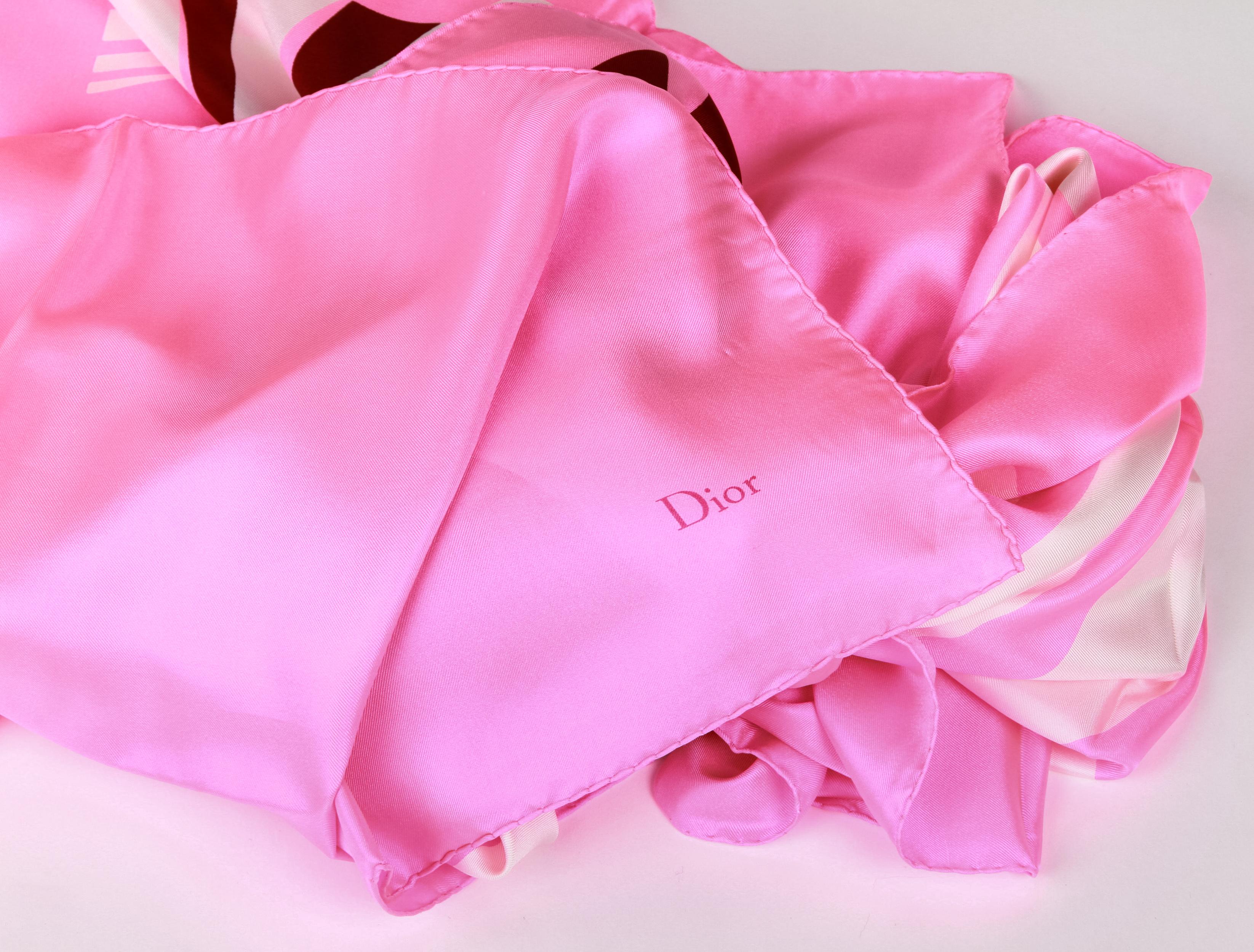 pink dior scarf