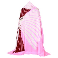 New Dior Oversize Geometric Pink Scarf Shawl