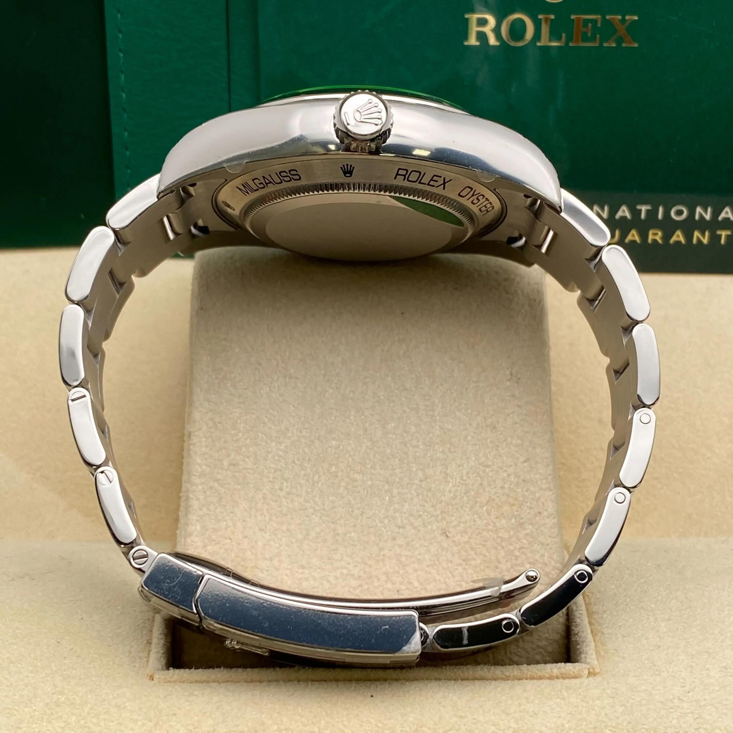 NUEVO Reloj descatalogado Rolex Milgauss 40 Acero Z Esfera azul 116400GV en venta 4