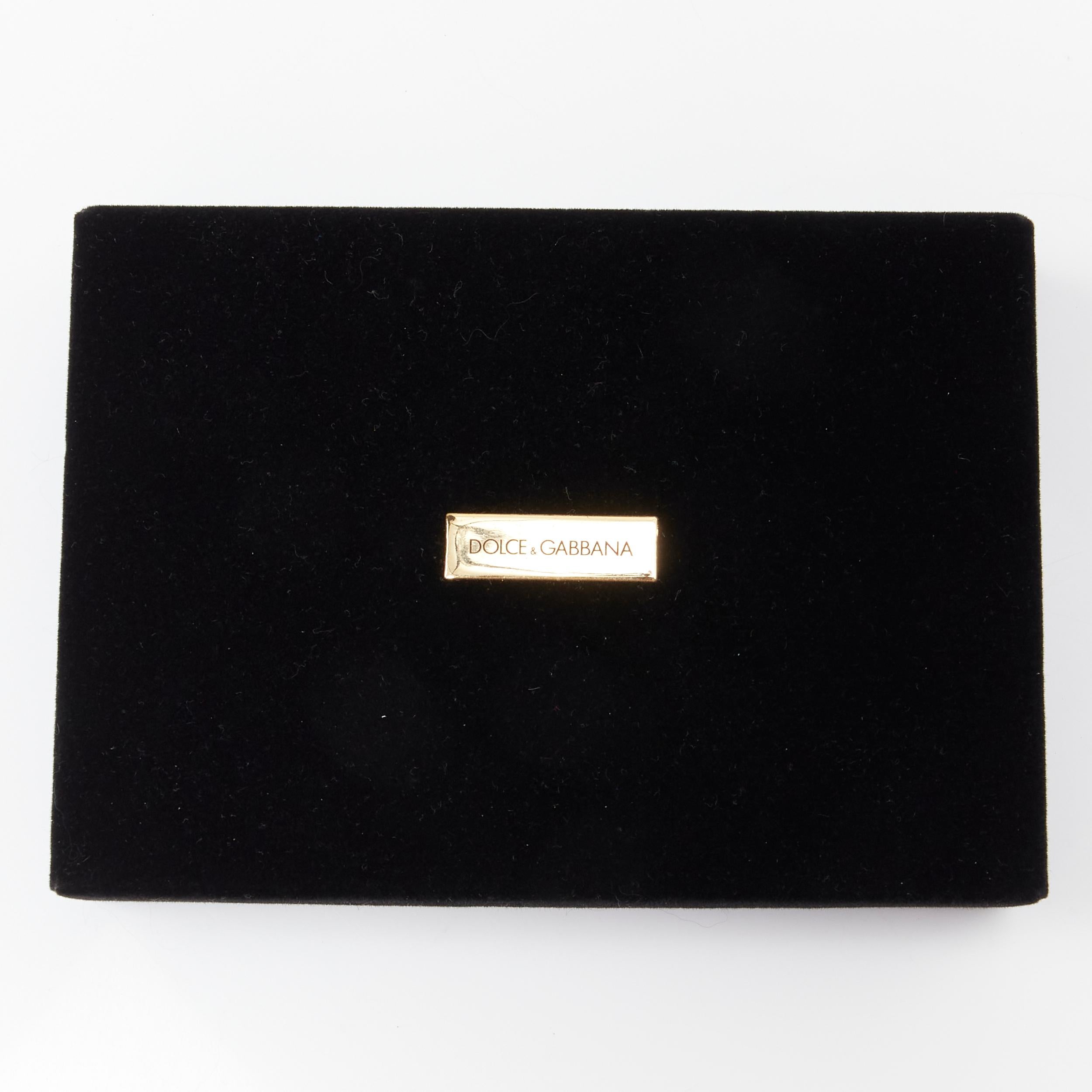 Women's new DOLCE GABBANA 2012 gold tone vintage coin medallion crystal black macrame la