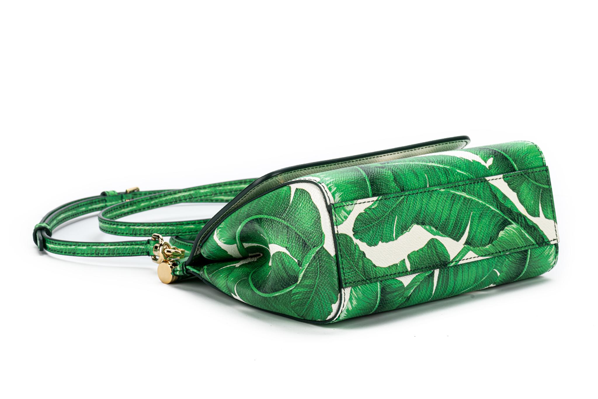 Women's New Dolce & Gabbana Banana Leaf Sicily Bag