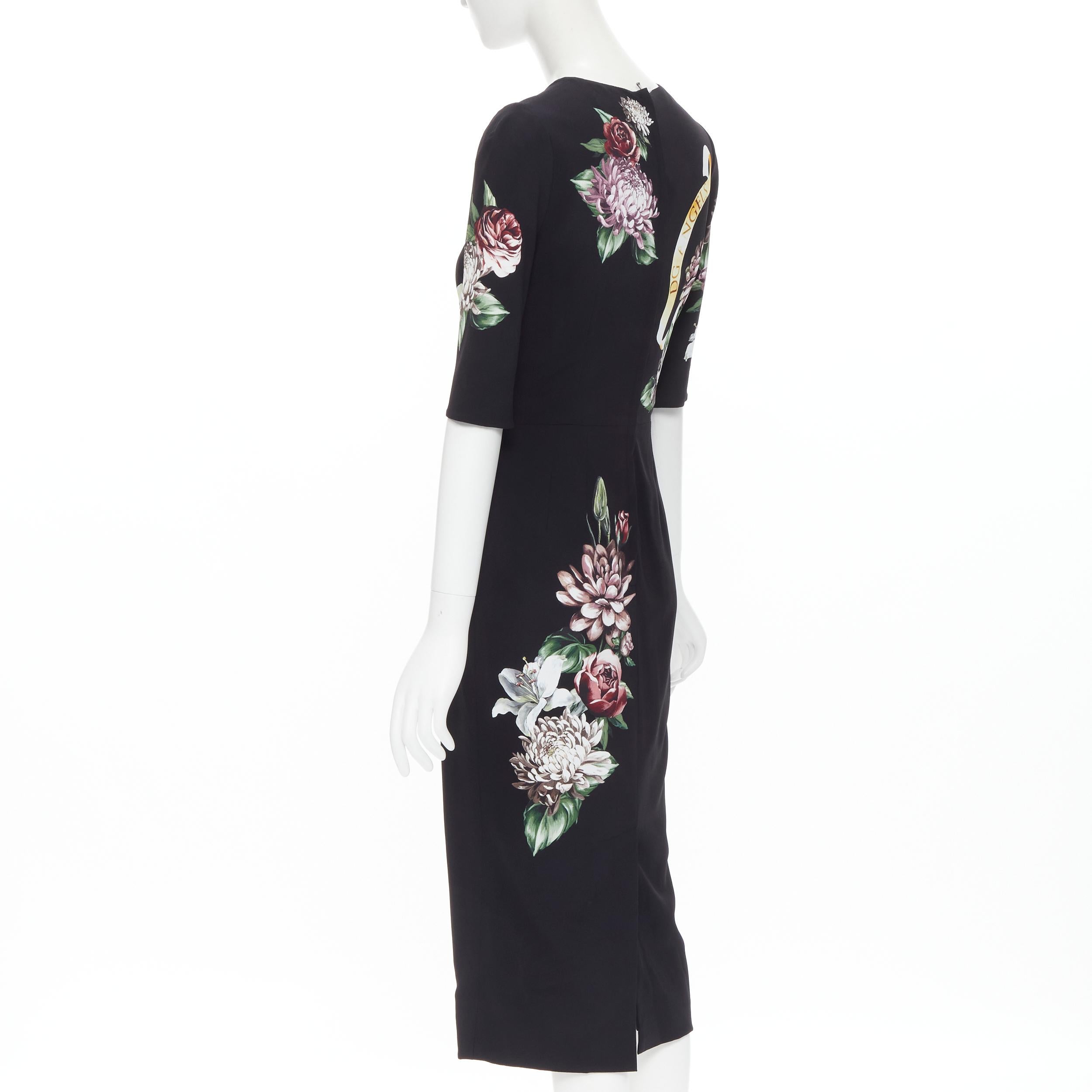 dolce gabbana black dress with flowers