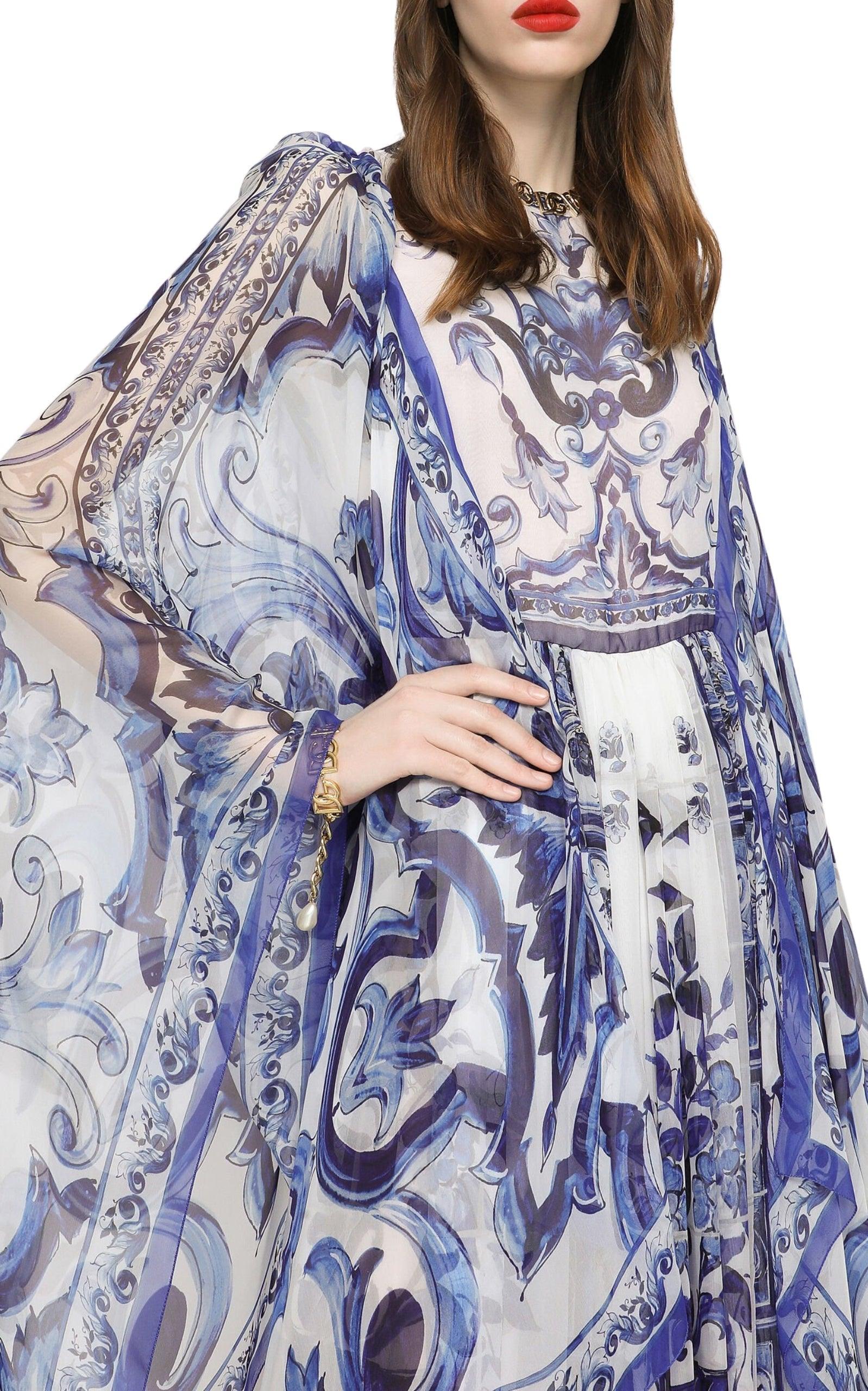 New Dolce & Gabbana Chiffon Kimono Dress IT 42 US 6 For Sale 1