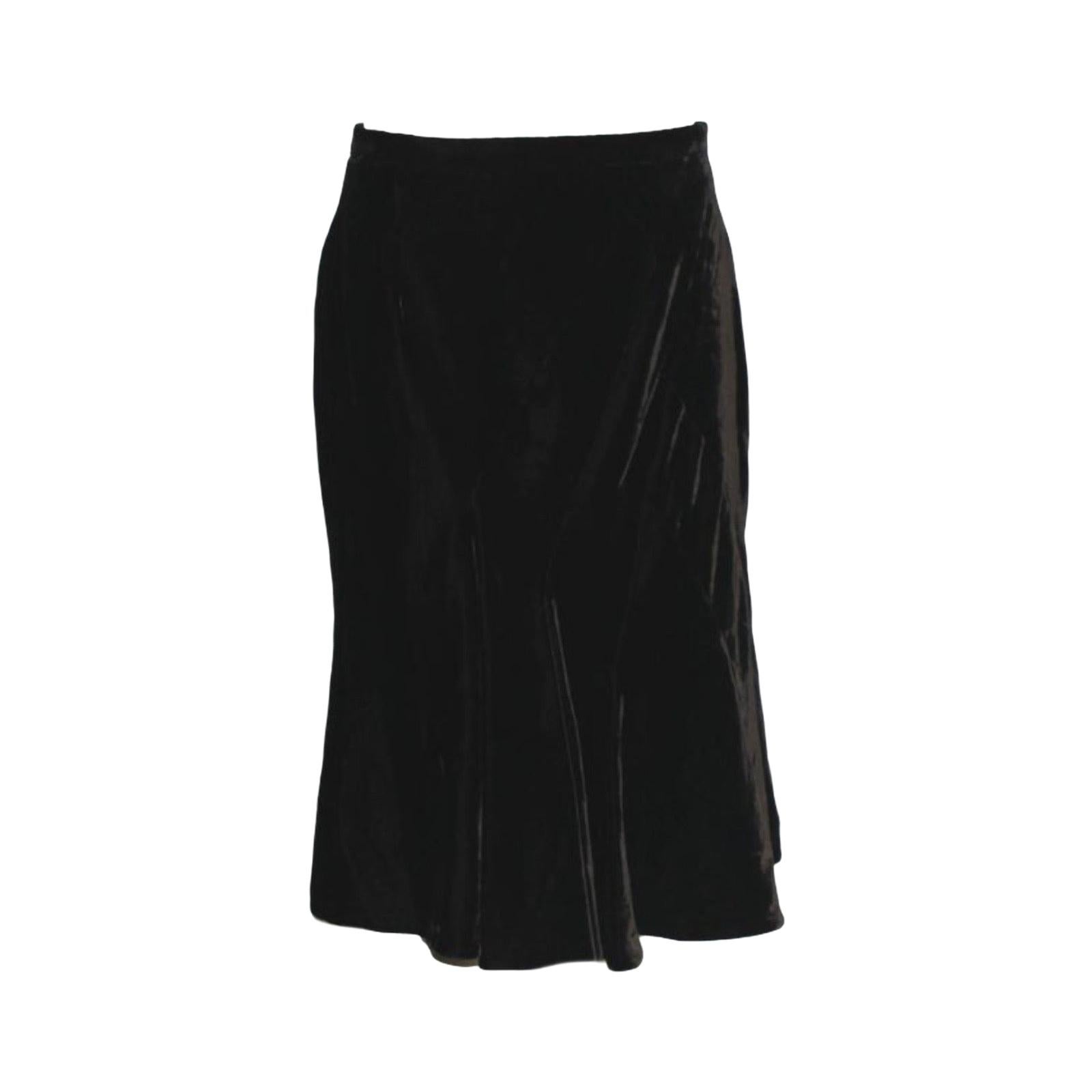 NEU Dolce 
Gabbana Schokoladenbrauner Samtrock