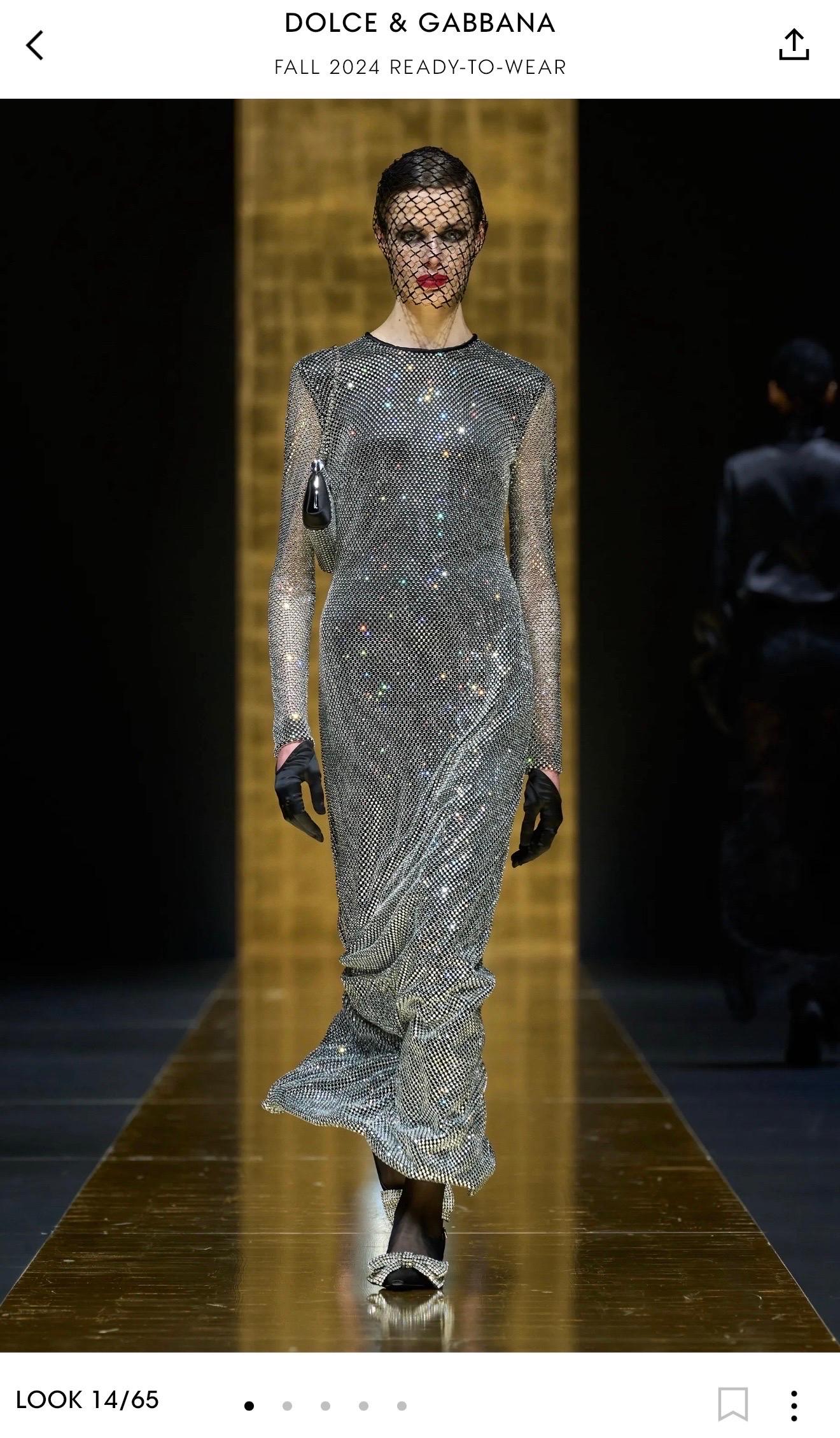 New Dolce & Gabbana Crystal Embellished Sheer Oversized Tank Top For Sale 11