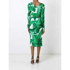 NEW Dolce & Gabbana Embellished Printed Silk Dress sz IT42 US 4