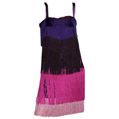 NEW Dolce & Gabbana Fringe & Lace Flapper Style Cocktail Dress 40