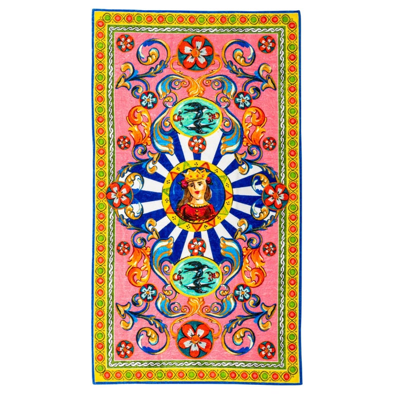 New Dolce and Gabbana Graphic Beach Towel For Sale at 1stDibs