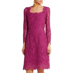 NEW Dolce & Gabbana Guipure Floral Lace Dress sz IT44 US 4-6