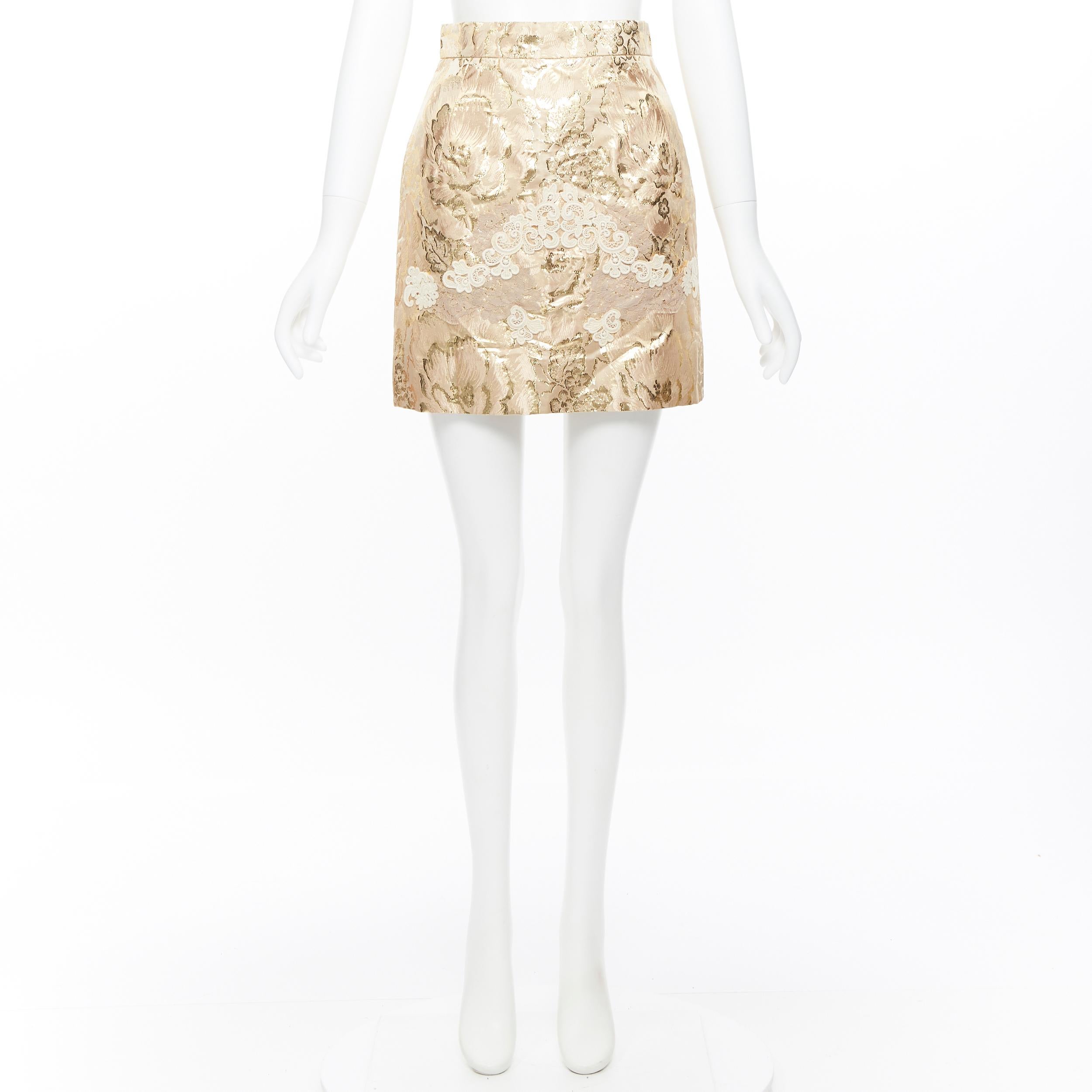 gold lace skirt