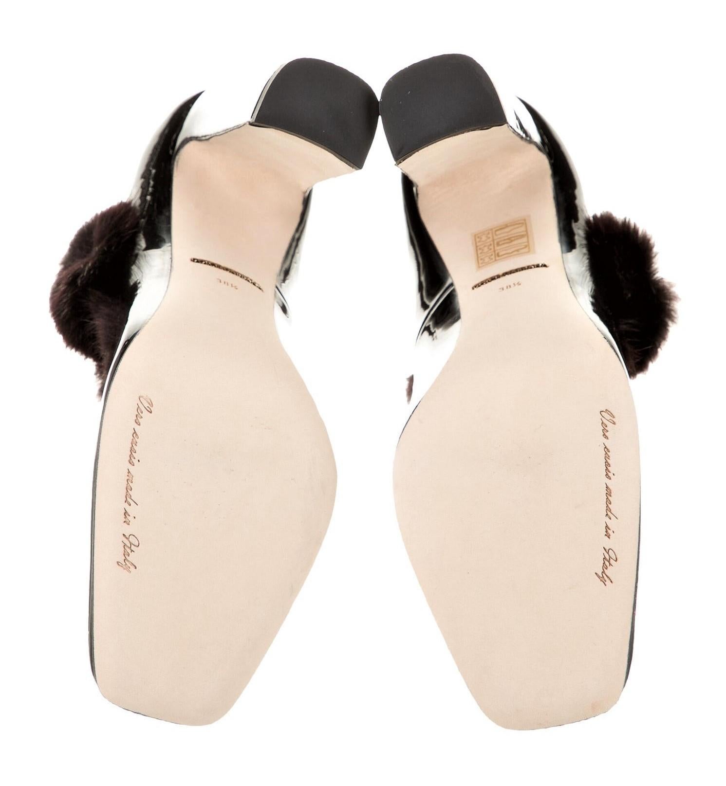 New Dolce & Gabbana Patent Leather Mink Pumps Heels Fall 2016 Sz 38.5 3