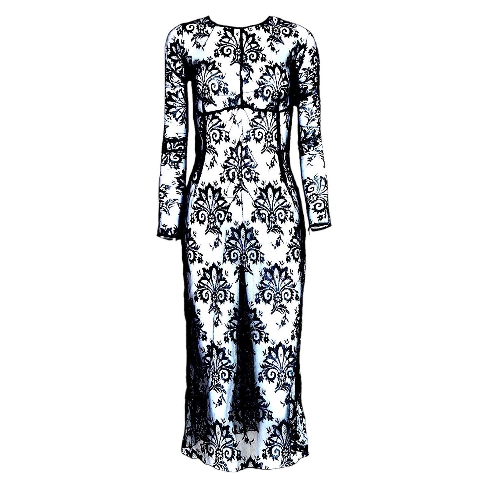 NEW Dolce & Gabbana Spring 1999 Coated Lace Dress as seen on Lady Gaga 40