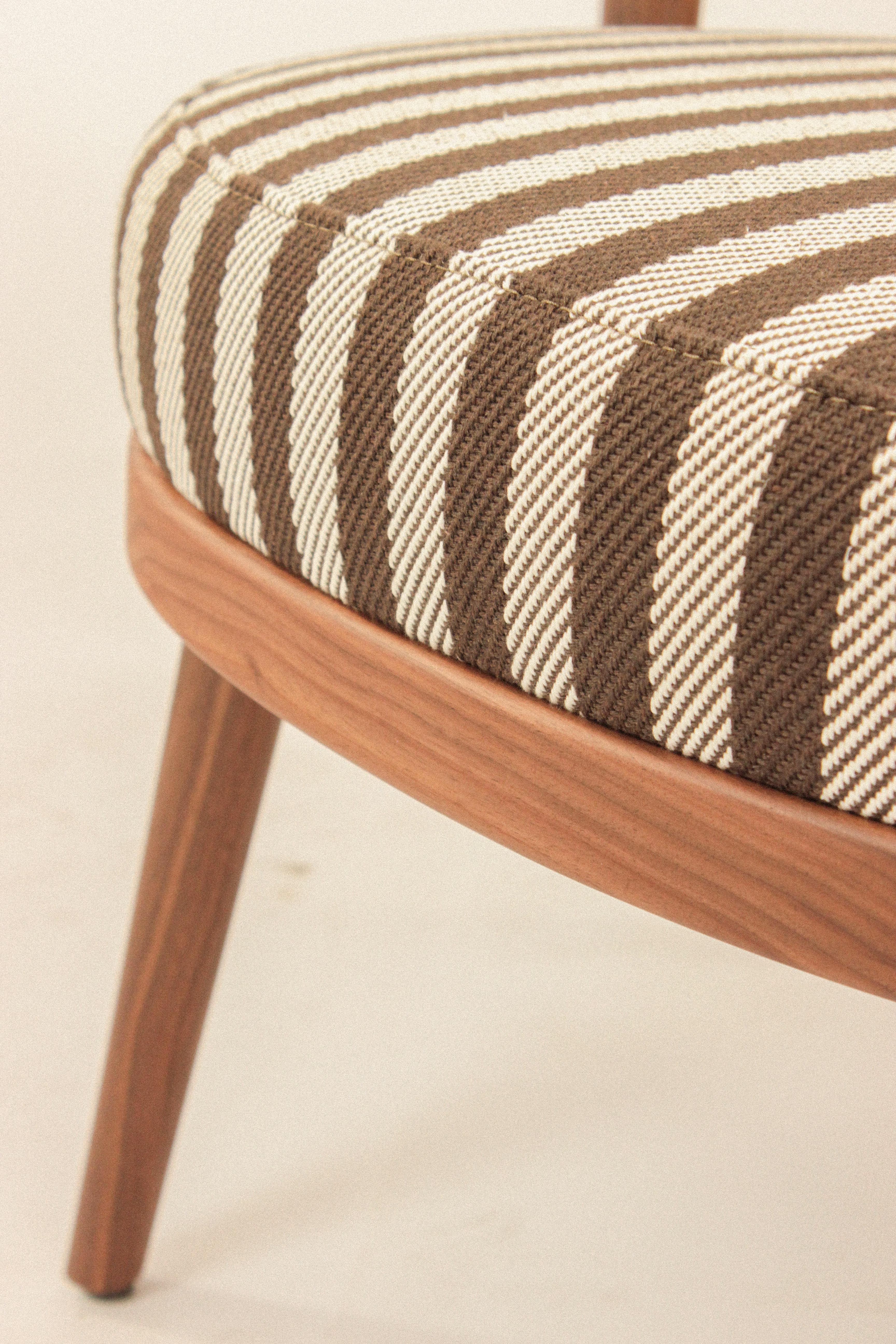 NEW! DOOQ! Modern Armchair Havana in Walnut and Brown For Sale 8