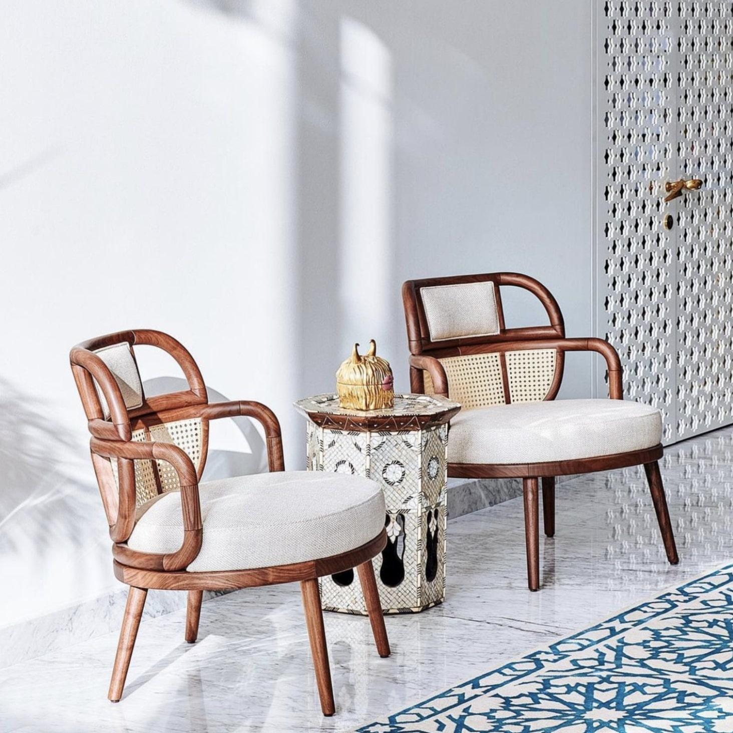 NEW! DOOQ! Modern Armchair Havana in Walnut and Brown For Sale 2