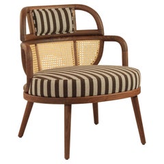 NEW! DOOQ! Modern Armchair Havana in Walnut and Brown