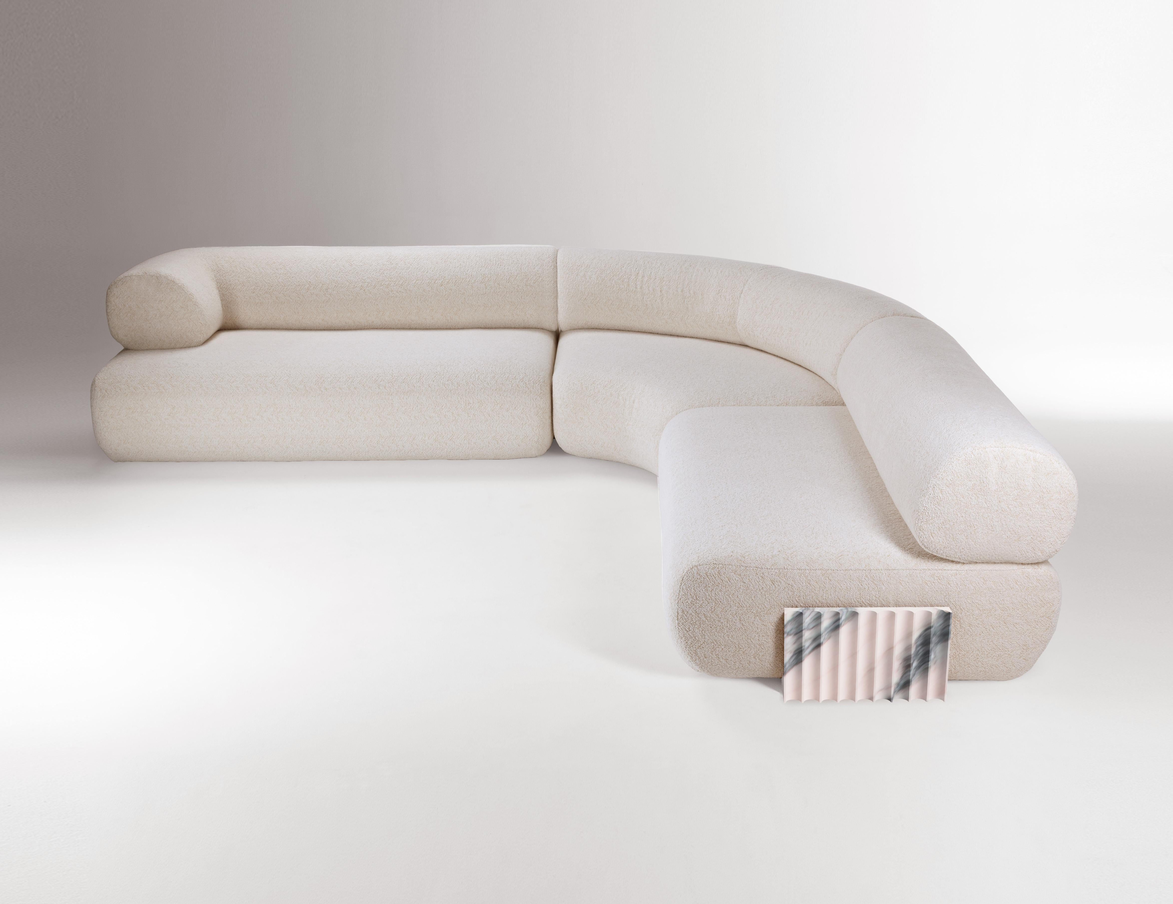 Portuguese NEW! DOOQ! Modern Carmel Marble Modular Couch For Sale