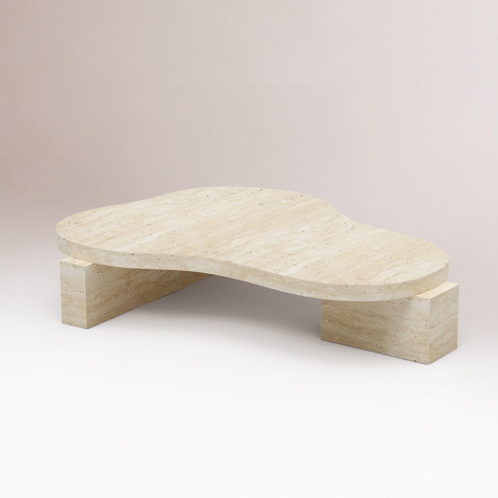 Portugais NOUVEAU ! DOOQ ! MODERNE ! Table centrale On The Rocks en travertin et Wood Wood en vente