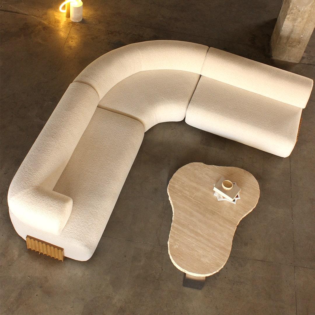 XXIe siècle et contemporain NOUVEAU ! DOOQ ! MODERNE ! Table centrale On The Rocks en travertin et Wood Wood en vente