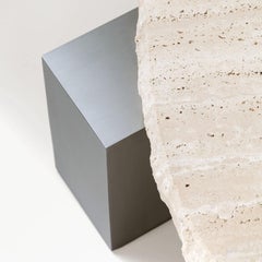 NEW! DOOQ! MODERN! On The Rocks Center Table in Travertine