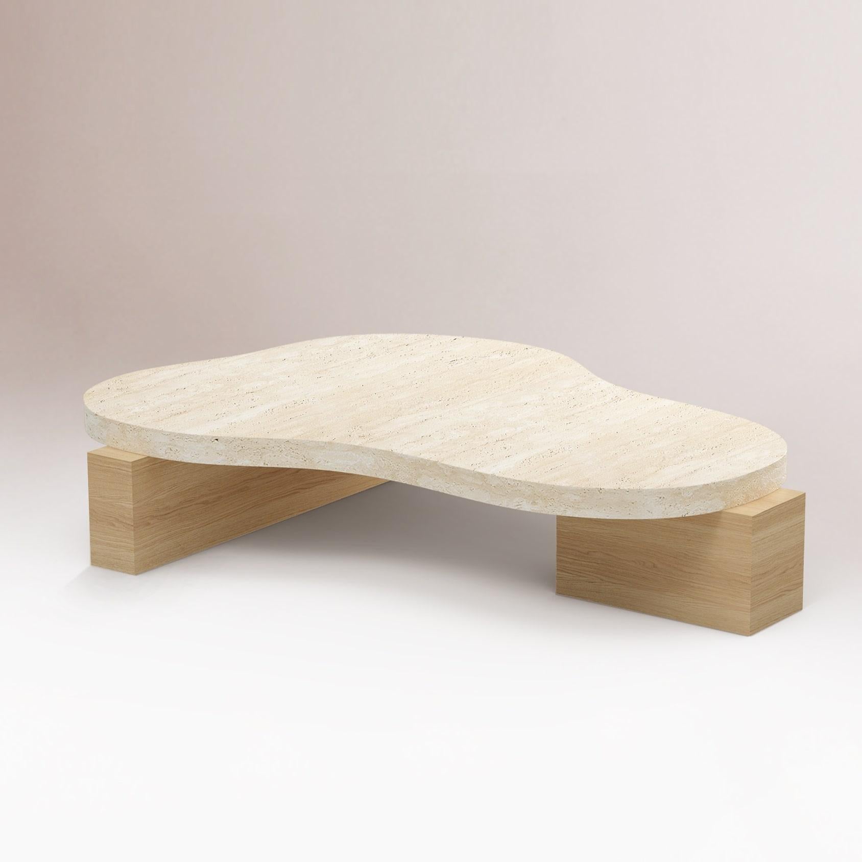NOUVEAU ! DOOQ ! MODERNE ! Table Rock en travertin en vente 2