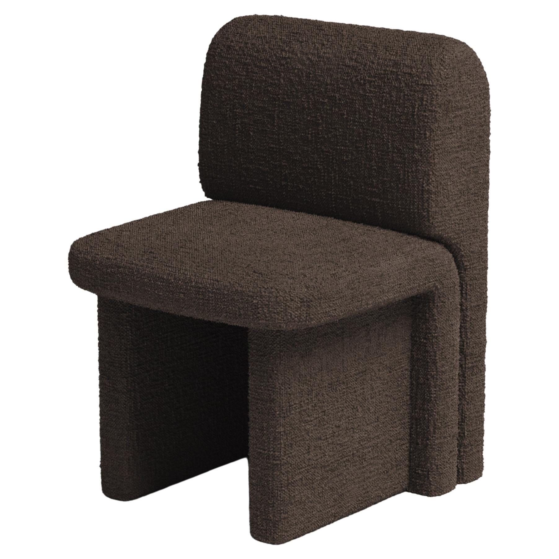 NEU! DOOQ! Modern! Silde Stuhl in Dunkelbraun im Angebot