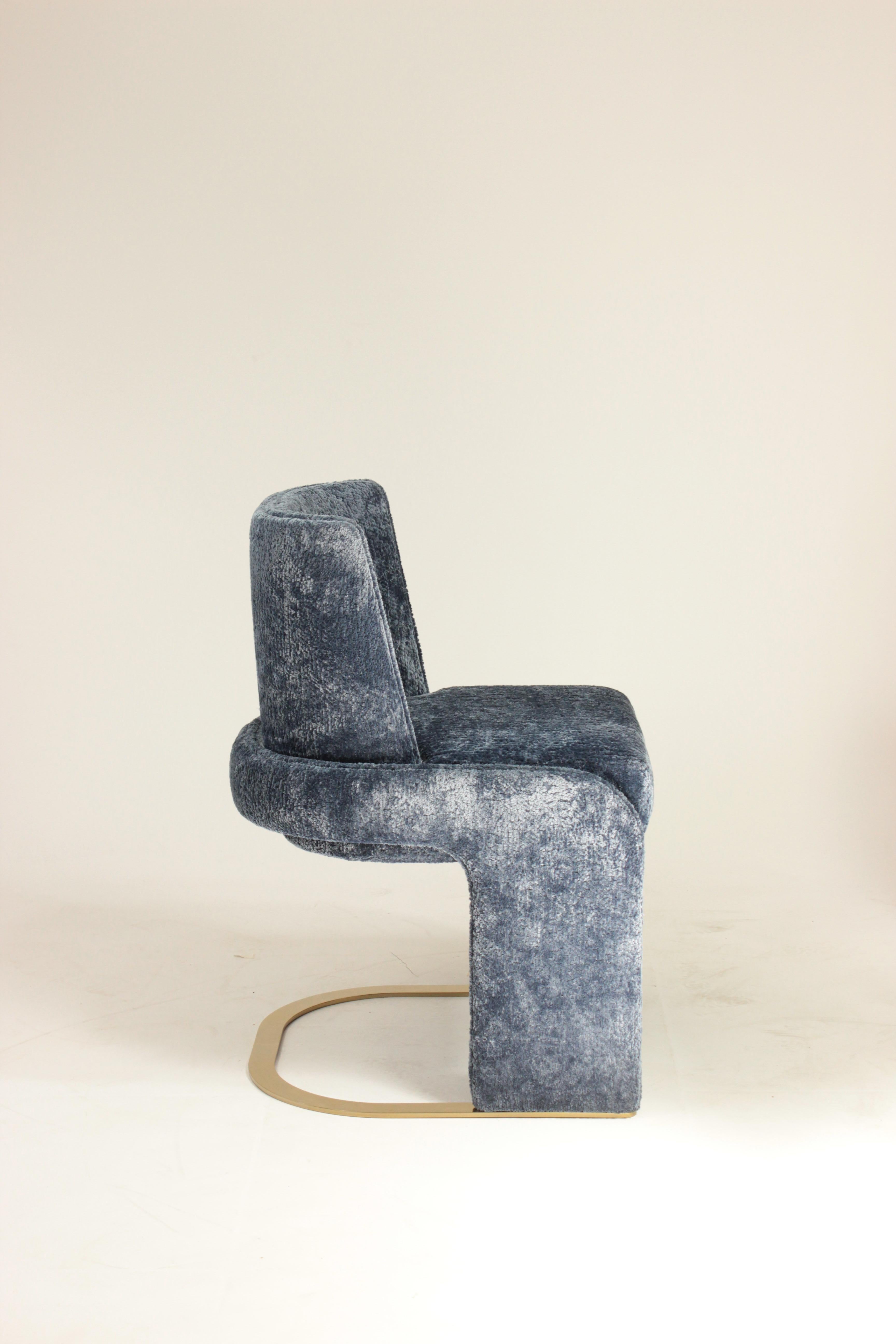 Mid-Century Modern NEW! DOOQ! Odisseia Chair in Blue without arms For Sale