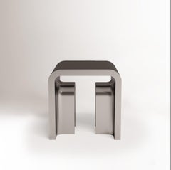 NEW! DOOQ! MODERN! Pliè Side Table in Inox