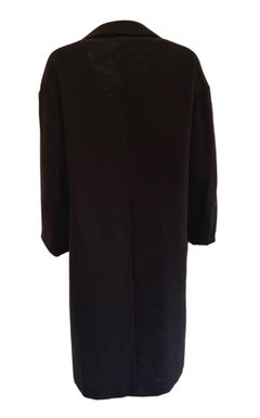 NEW Dries Van Noten Black Cotton Three-Quarter Coat size XS