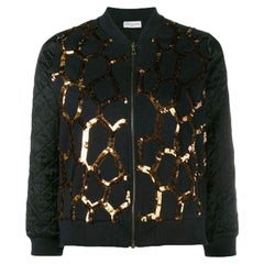 New DRIES VAN NOTEN 'Hoezze' Sequin Zip up Jacket sz M