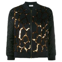 New DRIES VAN NOTEN 'Hoezze' Sequin Zip up Jacket sz S