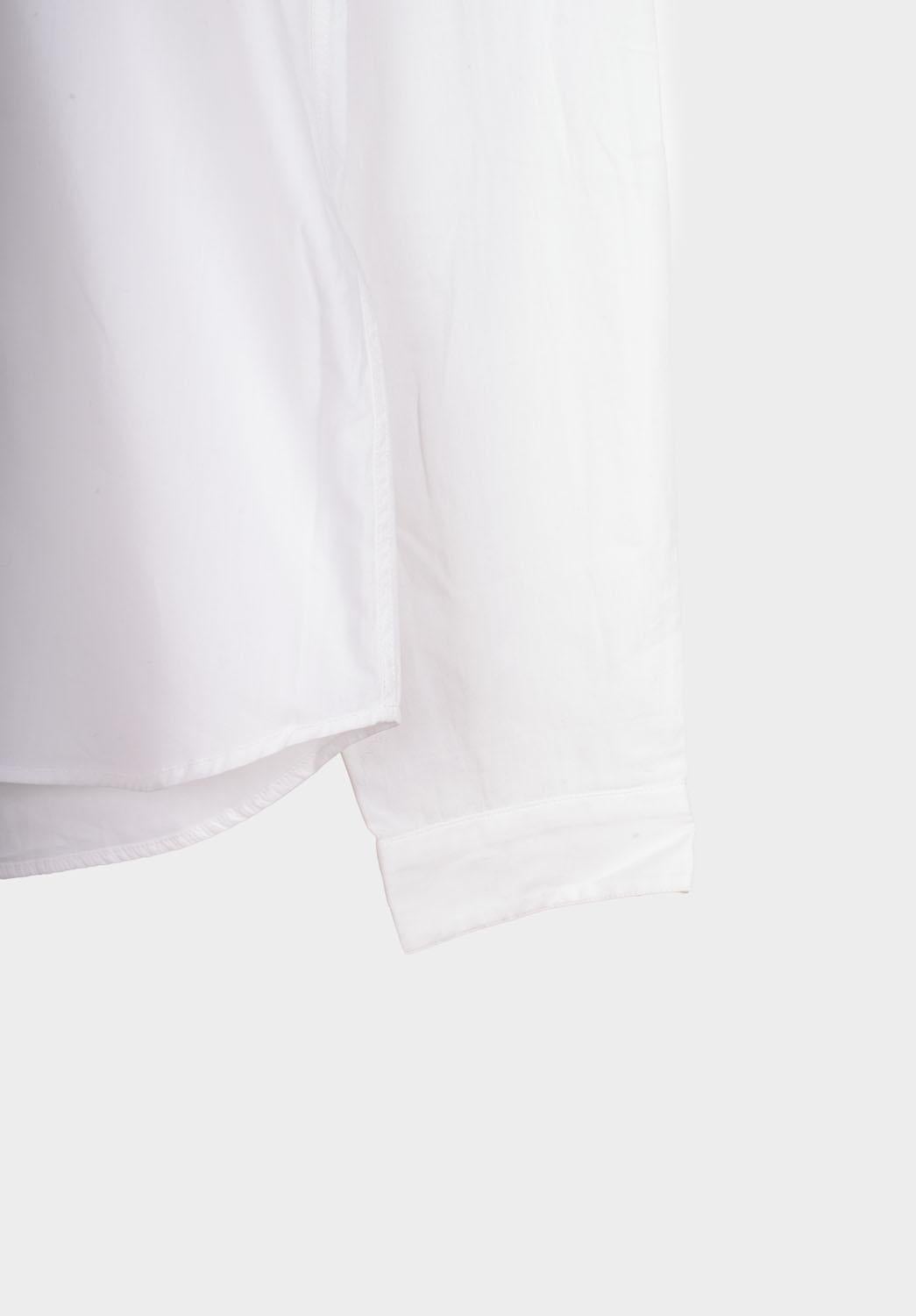 Men's New Dries Van Noten Men Shirt Casual Pure White Size 48 – M/L For Sale