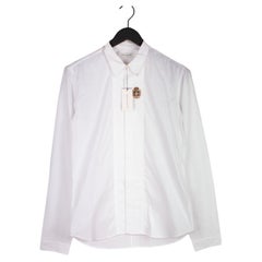 New Dries Van Noten Men Shirt Casual Pure White Size 48 – M/L