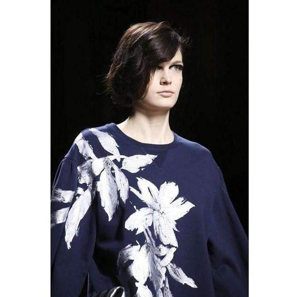 New DRIES VAN NOTEN Runway Deolas Floral Motif Crepe Dress FR40 US 8 In New Condition For Sale In Brossard, QC