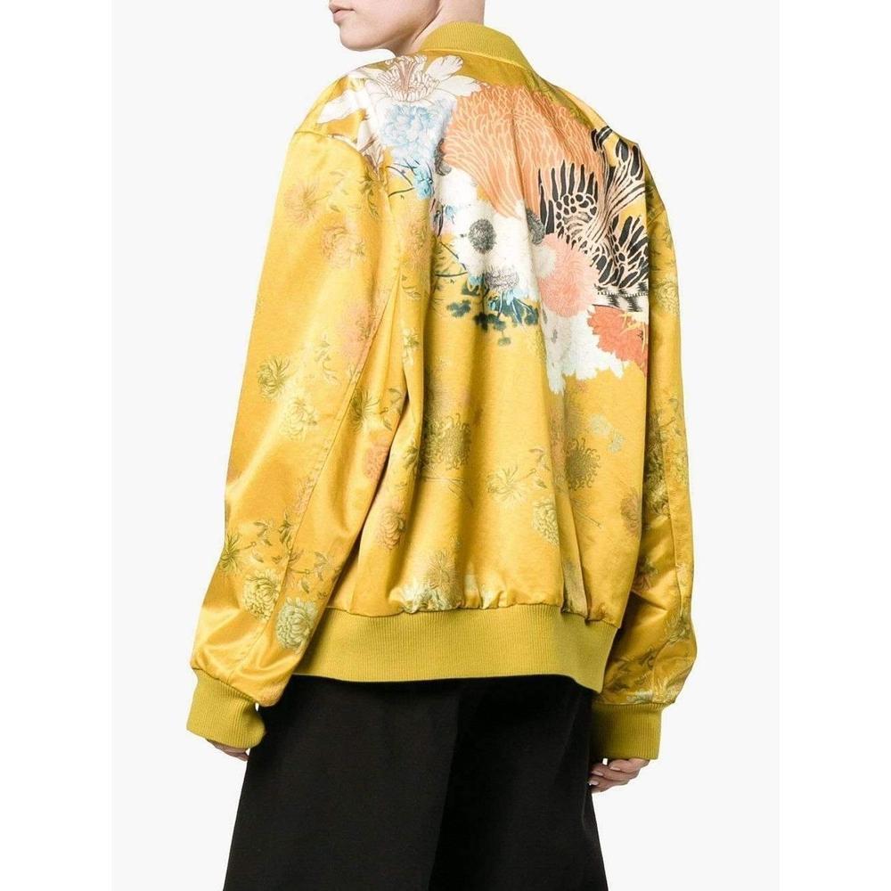 New DRIES VAN NOTEN 'Vesmes' Reversible Floral Print Bomber Satin ...